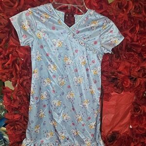Kid Connection Lavender Punk Elephant Nightgown Size 4T Missing Button